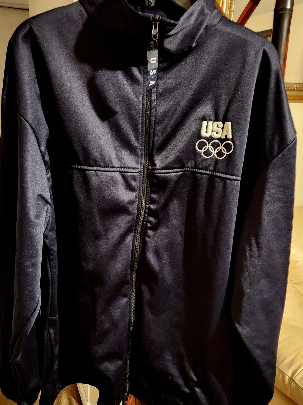 Just USA Navy Blue Olympic Zip-Up Jacket